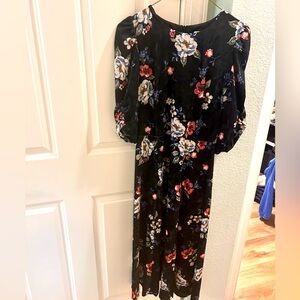 Eliza J velvet floral dress